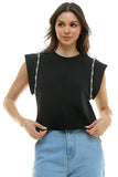 BLUSA APLICACIONES MANGA
