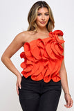 BLUSA RUFFLED ONE SHOULDER