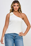 BLUSA ONE SHOULDER FLOR