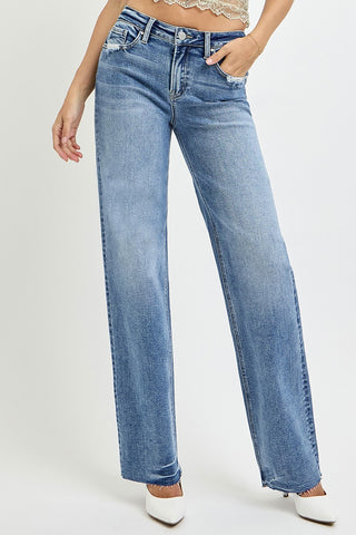 HIGH RISE WIDE BAGGY JEANS