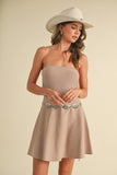 VESTIDO CORTO TEJIDO STRAPLESS