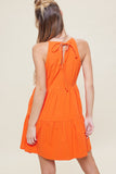 VESTIDO CORTO  HALTER CAPAS