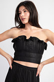 BLUSA STRAPLESS TABLONES