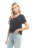 BLUSA TEE CROP FOLD