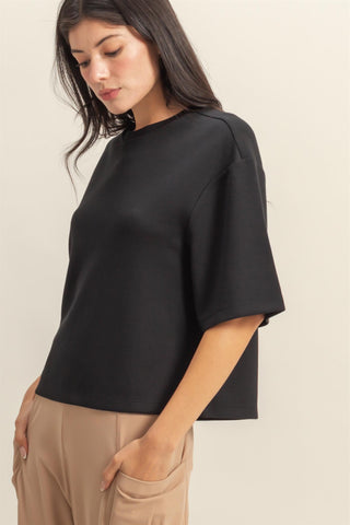 BLUSA BASICA CORTA OVERSIZE