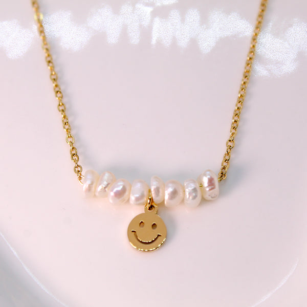 COLLAR PERLAS HAPPY FACE