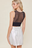 BLUSA CROP TRANSPARENCIA